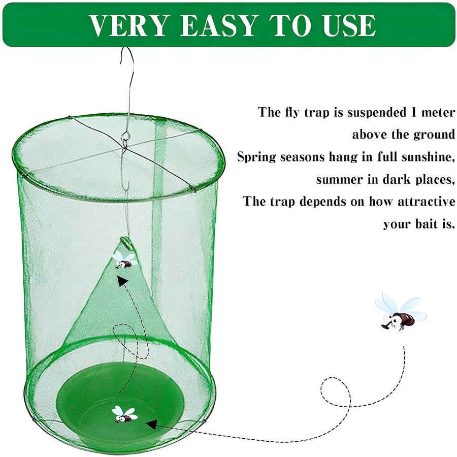 Fly Control Trap with Easy Setup and Effective Bait