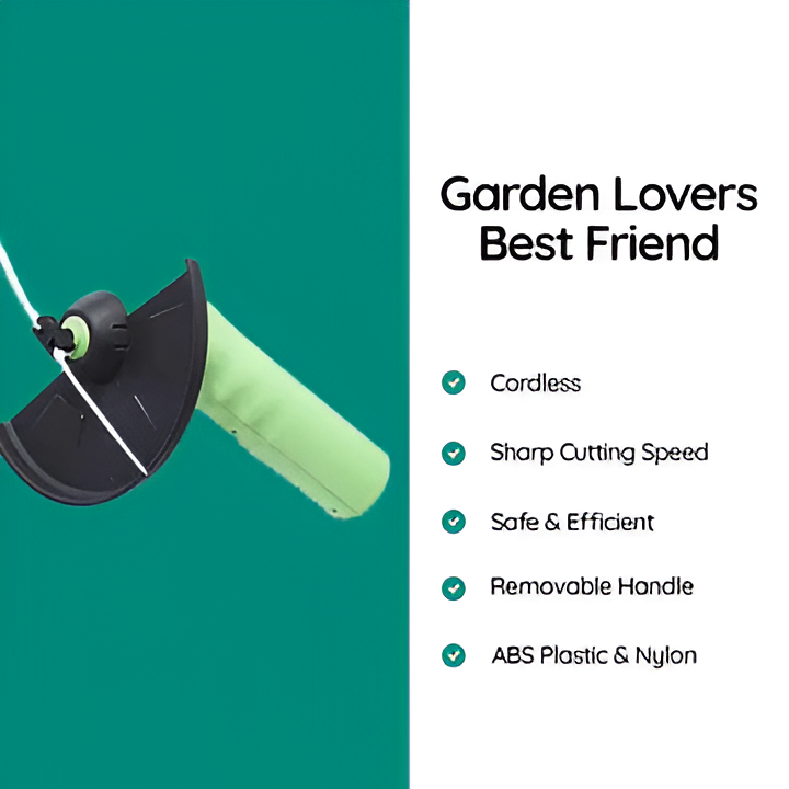 Weed Trimmer with Cordless Design and Adjustable Length