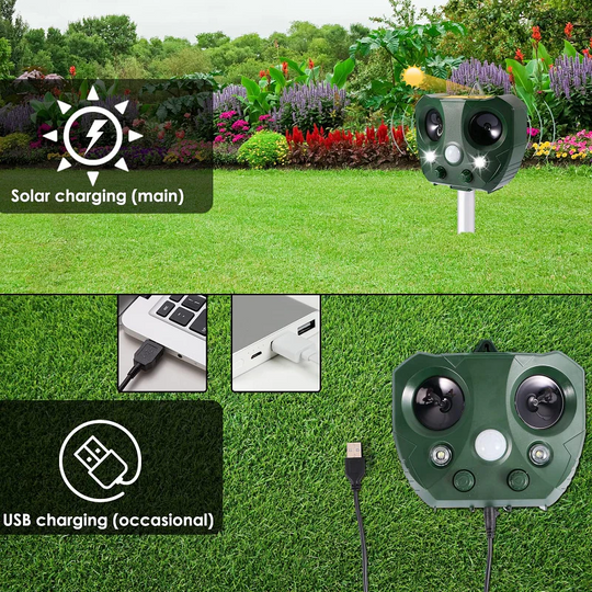 Bird Repeller with Ultrasonic Technology and Solar Power