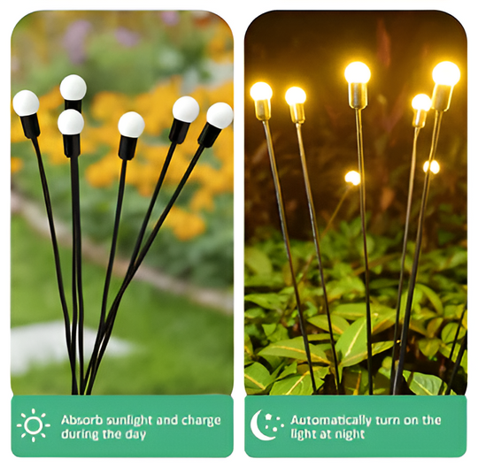 Garden Lights with Solar Power and Decorative Design
