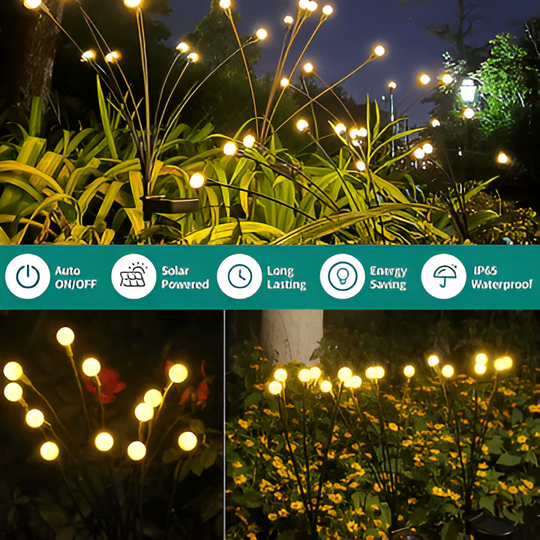 Garden Lights with Solar Power and Decorative Design
