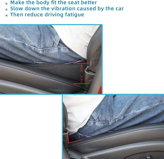 Car Seat Cushion with Height Adjustment and Comfort Support