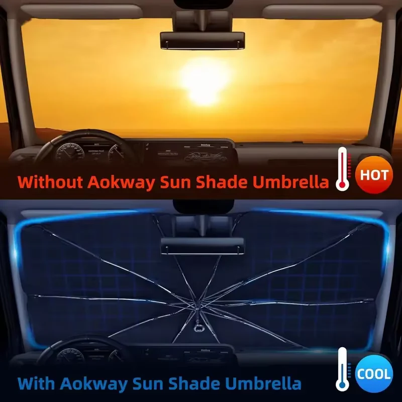 Car Sunshade with UV Protection and Foldable Design