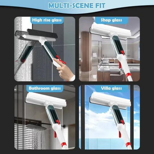 Window Cleaner with Long Handle and Telescopic Reach