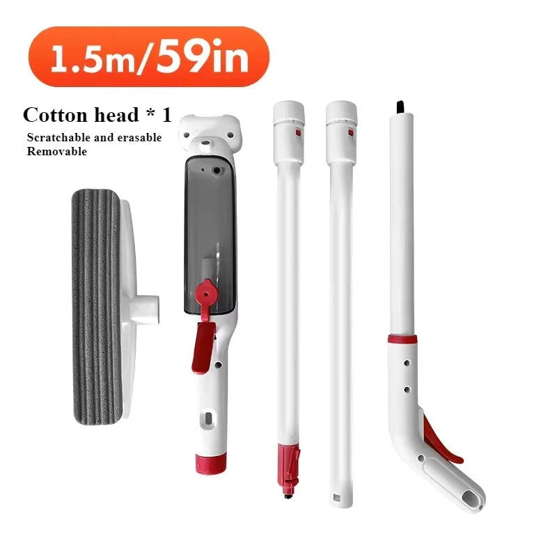 Window Cleaner with Long Handle and Telescopic Reach