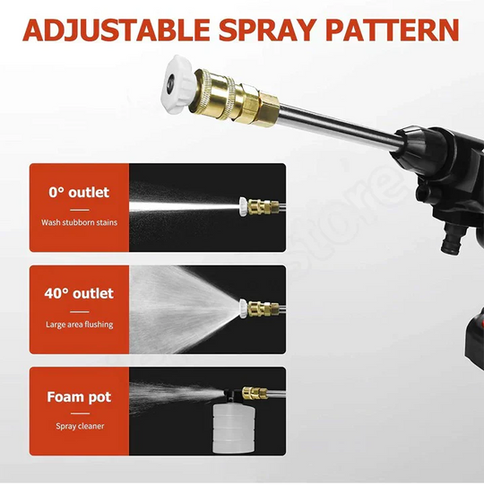 Cordless Pressure Washer with High Power and 2 Batteries