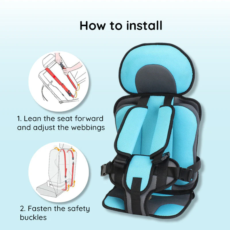 Car Seat Cushion with Child Safety Support and Comfort
