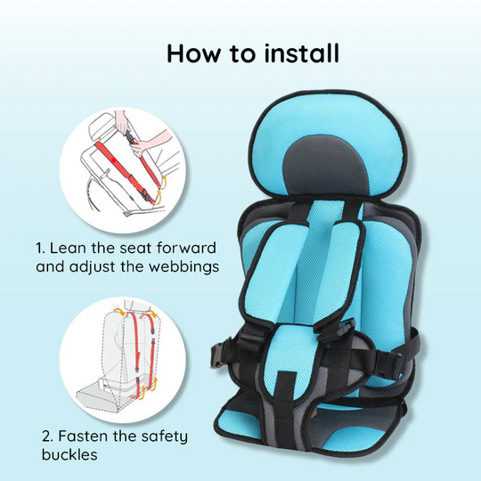 Car Seat Cushion with Child Safety Support and Comfort