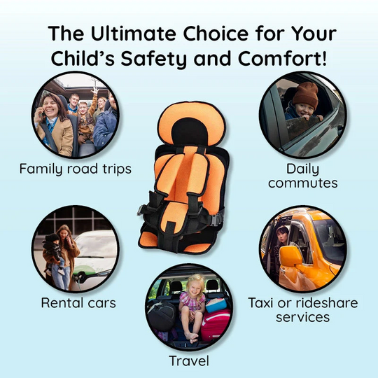 Car Seat Cushion with Child Safety Support and Comfort
