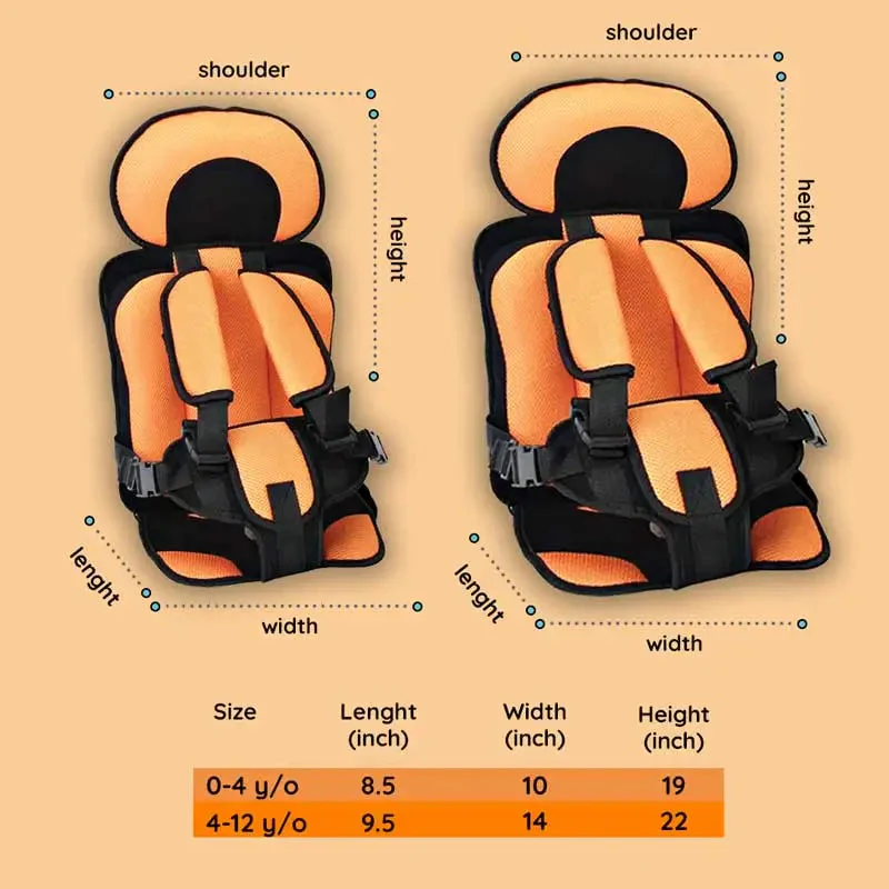Car Seat Cushion with Child Safety Support and Comfort
