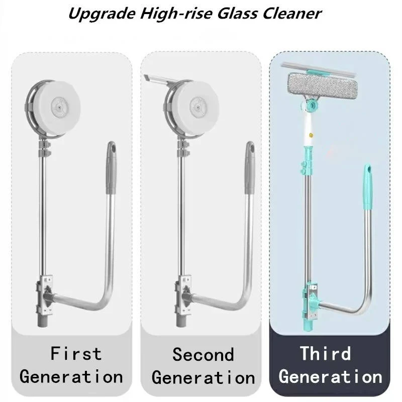 Window Cleaning Brush with Long Handle and Soft Bristles