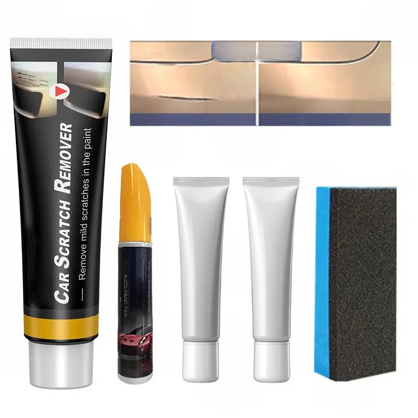 Car Scratch Repair Kit with Deep Scratch Remover and Clear Coat