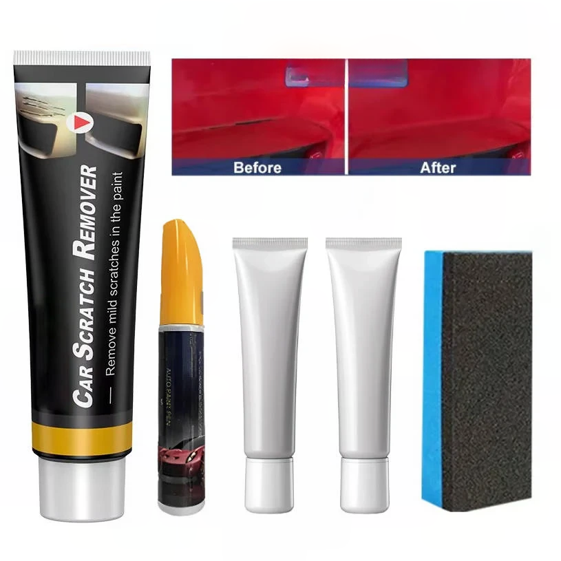 Car Scratch Repair Kit with Deep Scratch Remover and Clear Coat