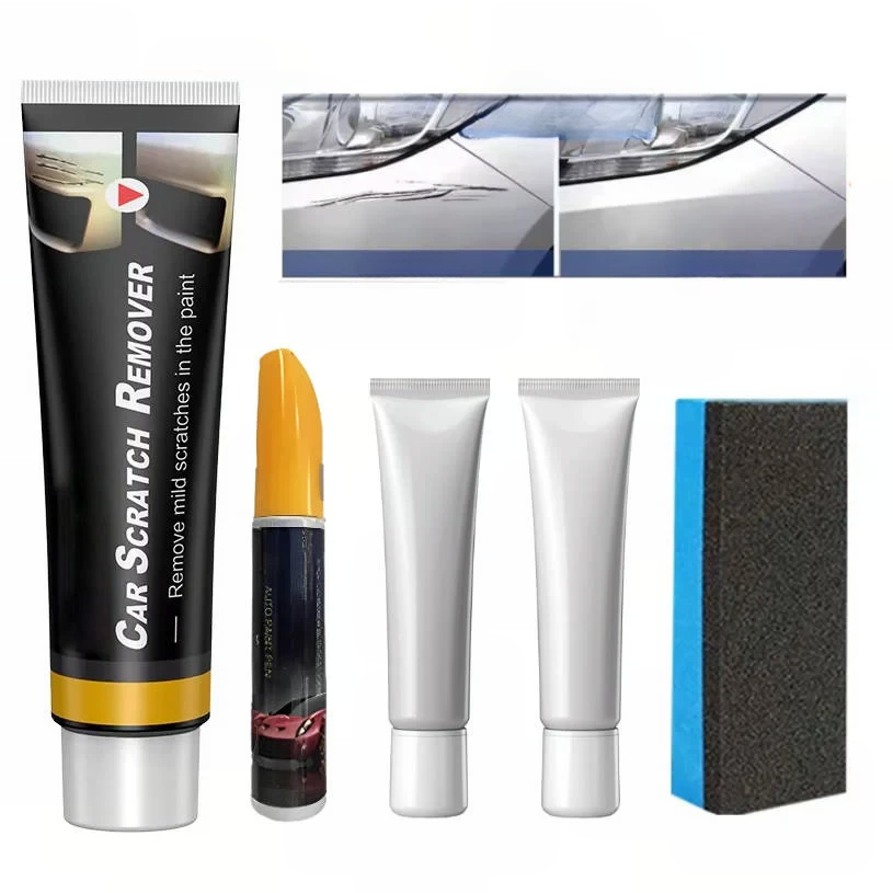 Car Scratch Repair Kit with Deep Scratch Remover and Clear Coat