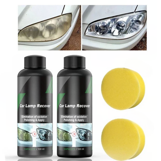 Headlight Restoration Kit with 2 Lenses and Cleaner