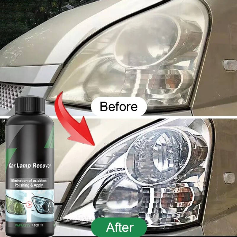 Headlight Restoration Kit with 2 Lenses and Cleaner