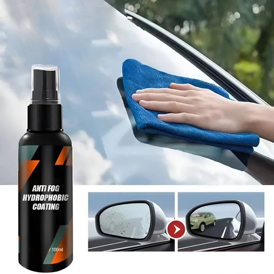 Windshield Treatment with Water Repellent and Anti-Fog Properties