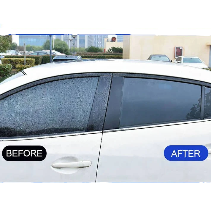 Windshield Treatment with Water Repellent and Anti-Fog Properties