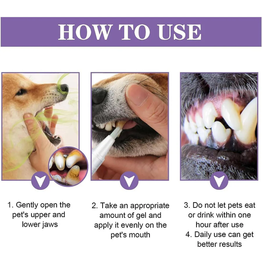 Dog Oral Care Gel with Repair Formula and Soothing Properties