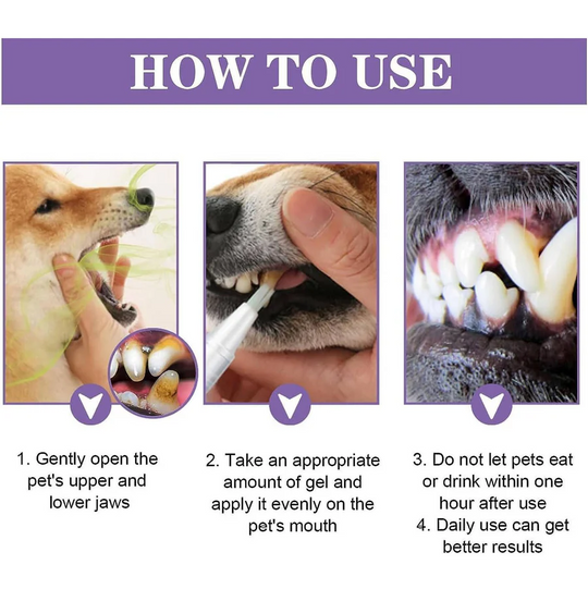 Dog Oral Care Gel with Repair Formula and Soothing Properties