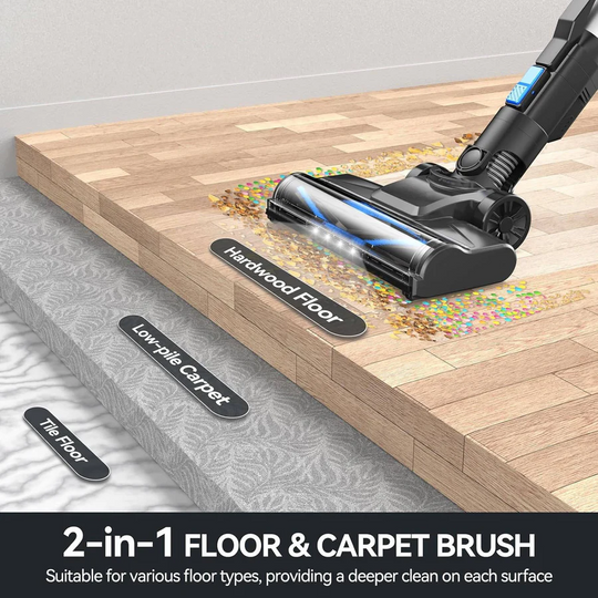Cordless Vacuum Cleaner with Powerful Suction and Lightweight Design