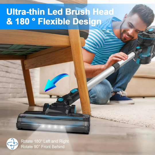 Cordless Vacuum Cleaner with Powerful Suction and Lightweight Design