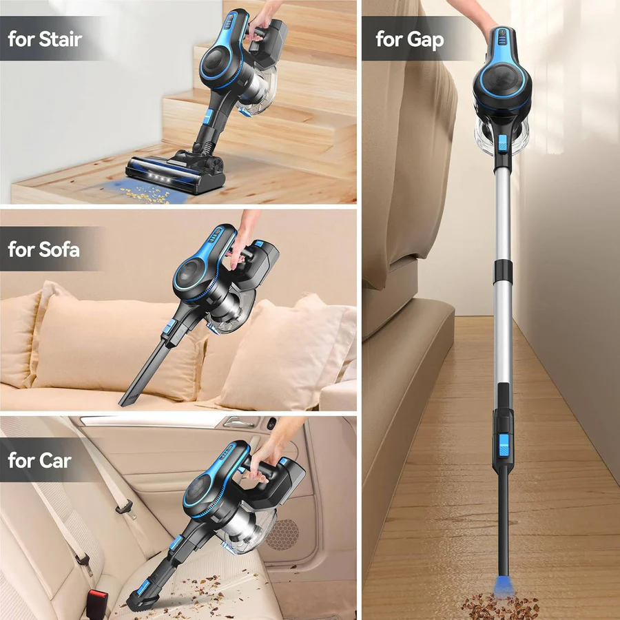 Cordless Vacuum Cleaner with Powerful Suction and Lightweight Design