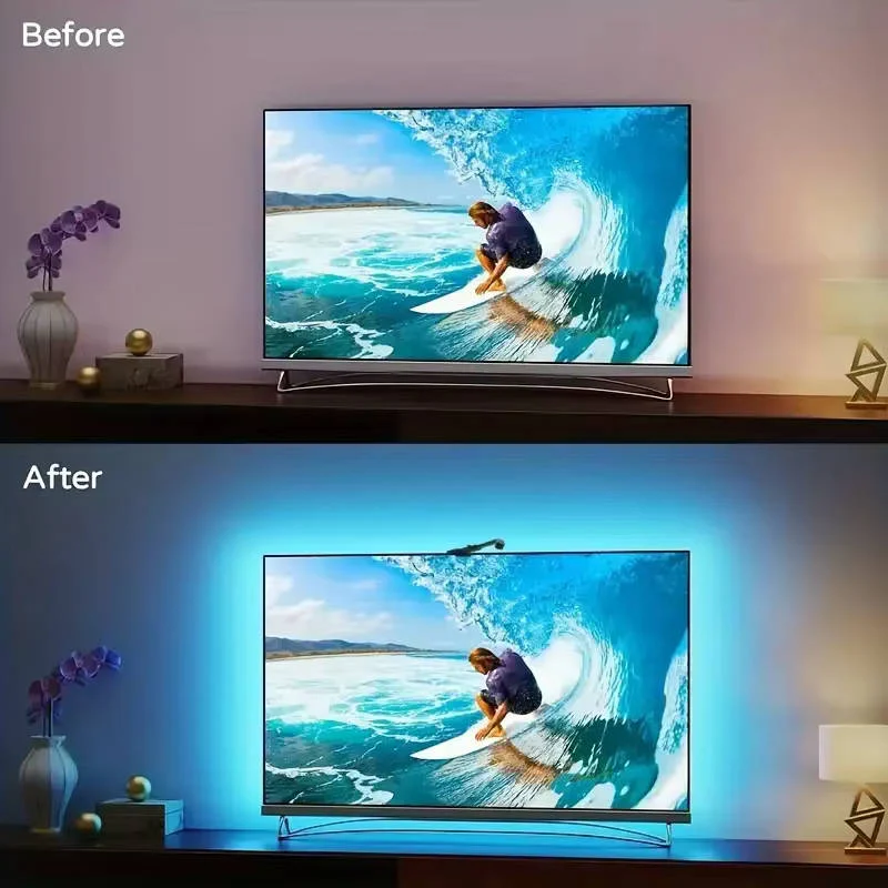 LED TV Backlight with Remote Control and Color Options