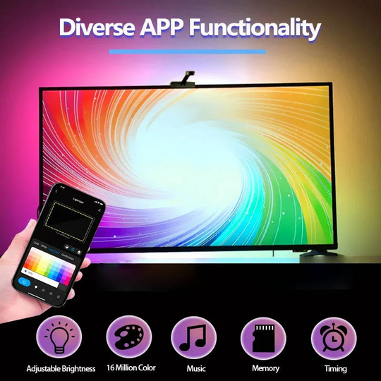 LED TV Backlight with Remote Control and Color Options