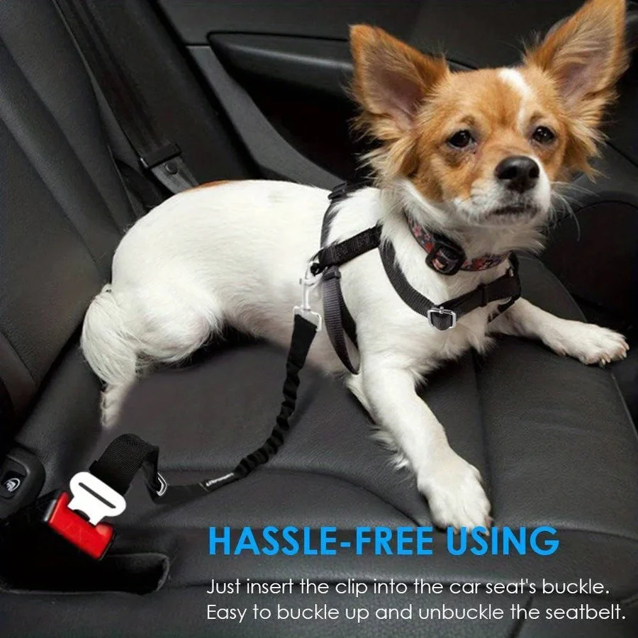 Dog Car Seat with Safety Harness and Adjustable Strap