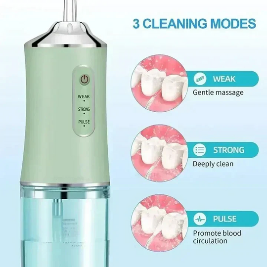 Water Flosser with Rechargeable Battery and Replaceable Nozzles