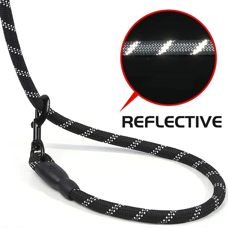 Dog Leash with Reflective Material and Padded Handle