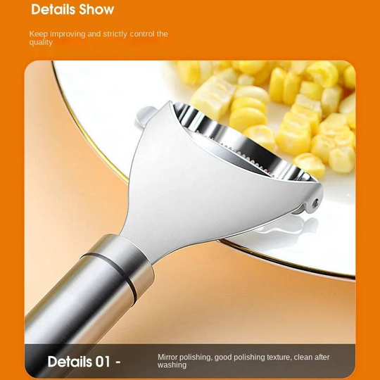Corn Peeler with Stainless Steel Blade and Comfortable Grip