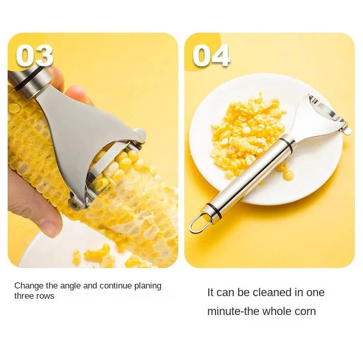 Corn Peeler with Stainless Steel Blade and Comfortable Grip
