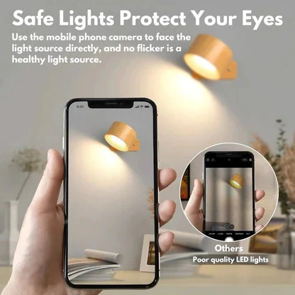 Wall Light with Rechargeable Battery and 360° Rotation