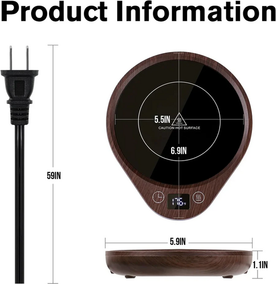 Coffee Mug Warmer with Temperature Control and Auto Shut-Off