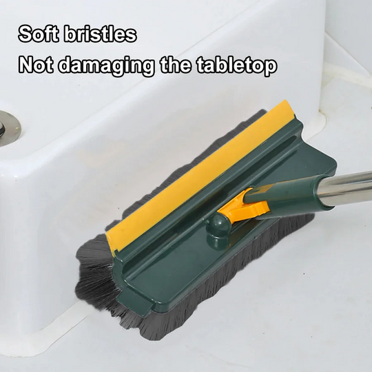 Floor Scrub Brush with Long Handle and Stiff Bristles