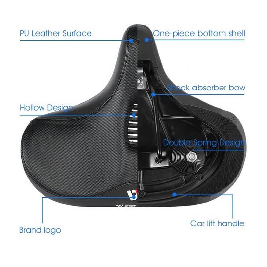 Bike Saddle with Memory Foam and Ventilation