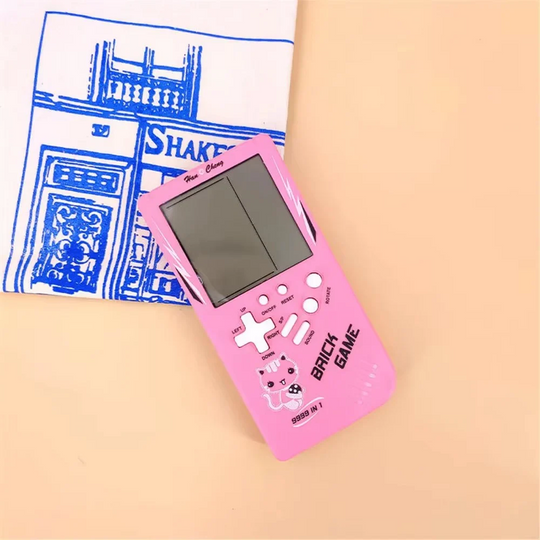 Classic Game Console with Portable Design and Kid-Friendly Games