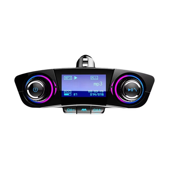 Car FM Transmitter with Bluetooth 5.0 and USB Charger