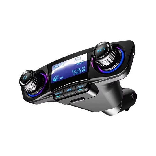 Car FM Transmitter with Bluetooth 5.0 and USB Charger