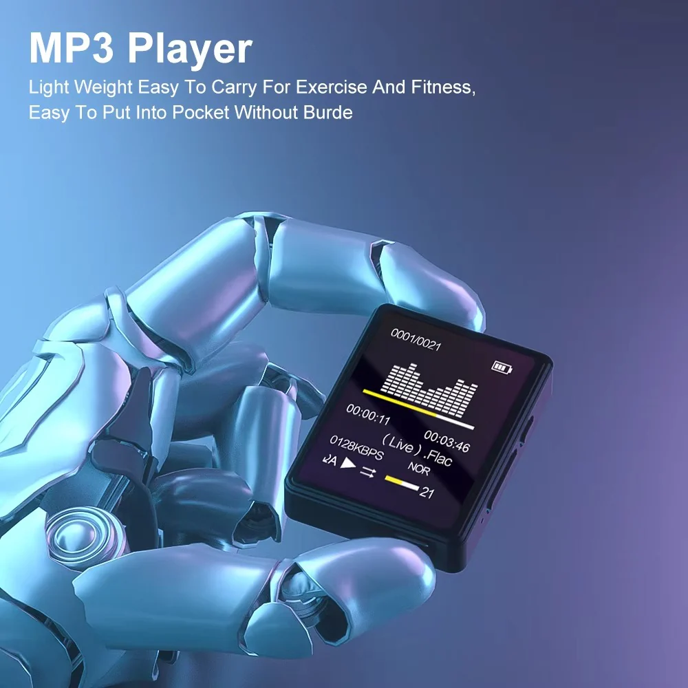 Bluetooth MP3 Player with Stereo Sound and Video Playback