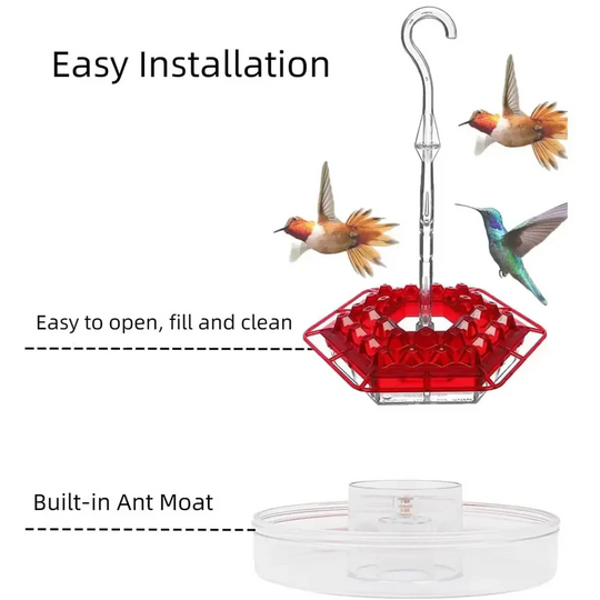 Hummingbird Feeder with Leak Proof Design and Ant Guard