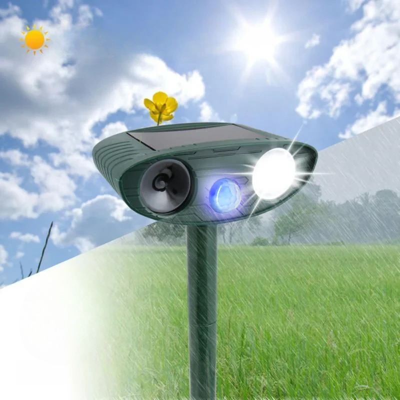 Deer Repellent with Ultrasonic Technology and Solar Power