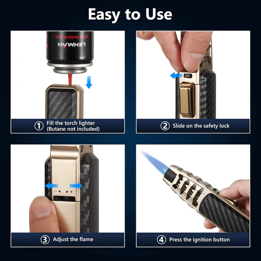 Lighter with Windproof Design and Adjustable Flame