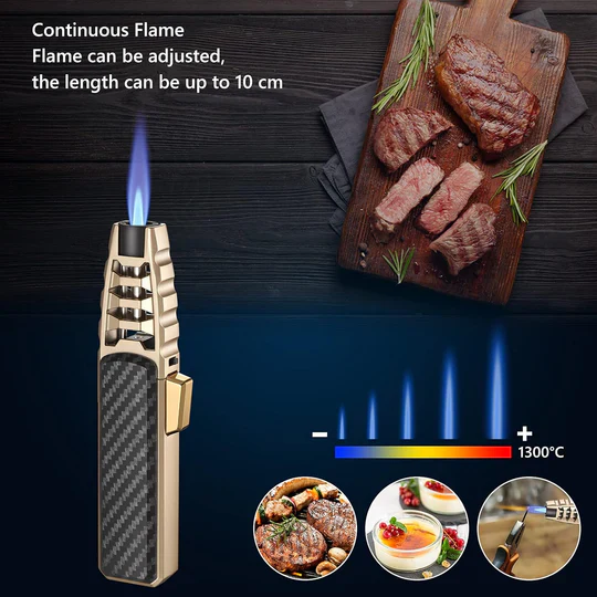 Lighter with Windproof Design and Adjustable Flame