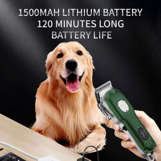 Dog Hair Clipper with Metal Blade and Rechargeable Battery