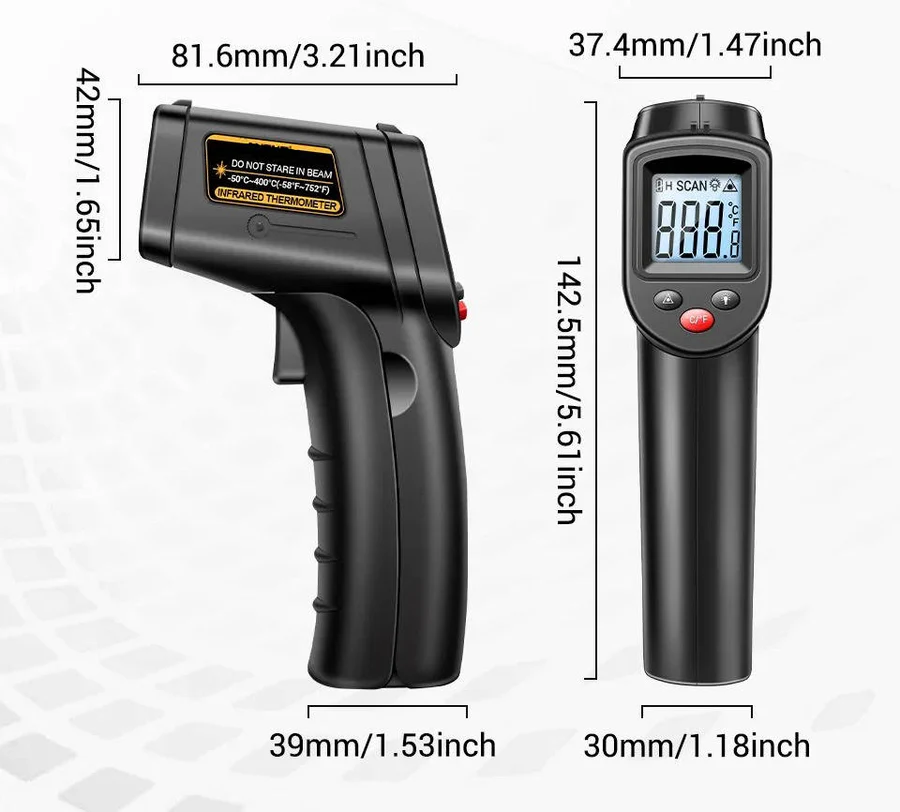 Infrared Thermometer with Contact-Free Measurement and Fast Response