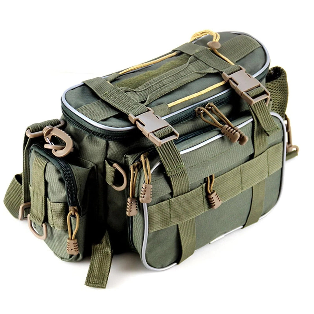 Fishing Bag with Multiple Compartments and Shoulder Strap