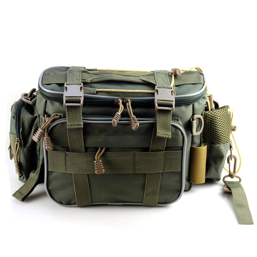 Fishing Bag with Multiple Compartments and Shoulder Strap